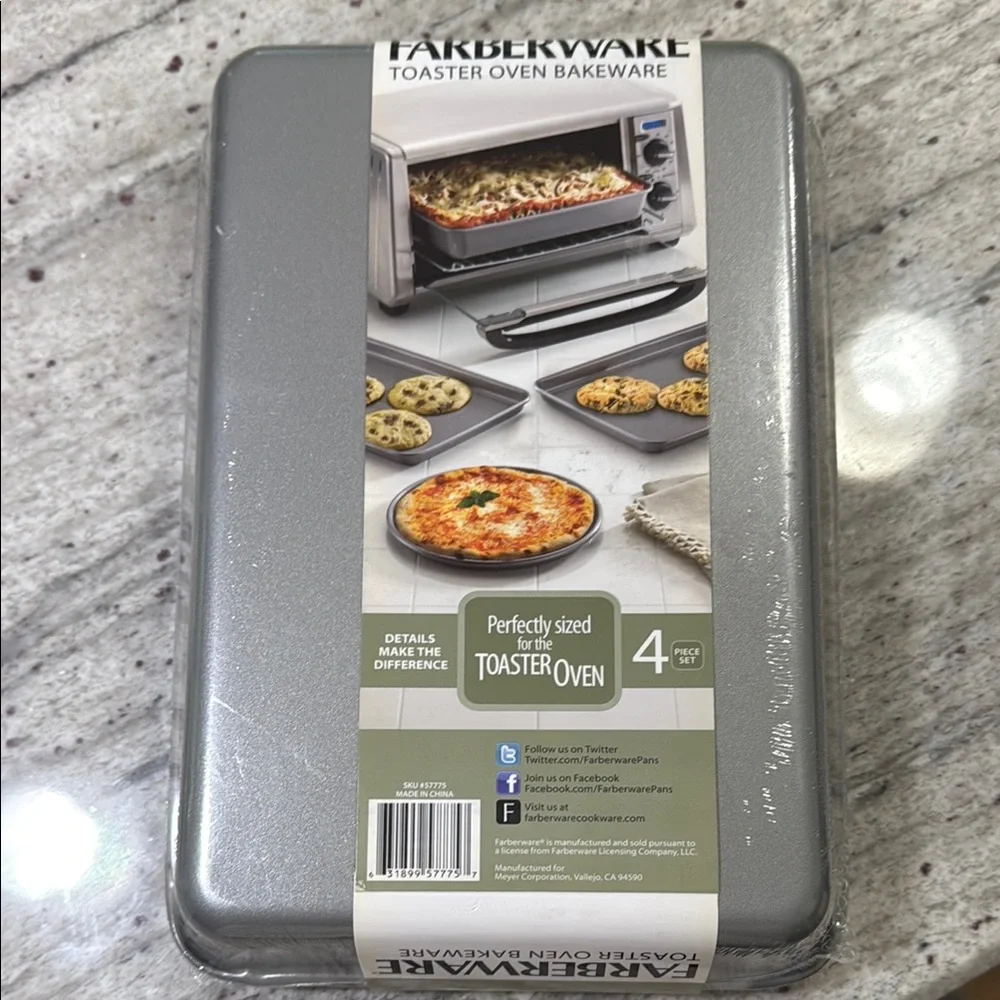 Farberware Gray Non-Stick Bakeware Set for Kitchen (FOR TOASTER OVEN)